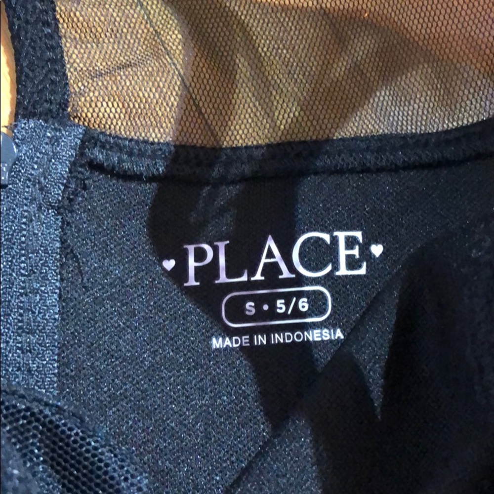 NWT Children’s Place mesh panel dress black S 5/6 - Picture 5 of 7